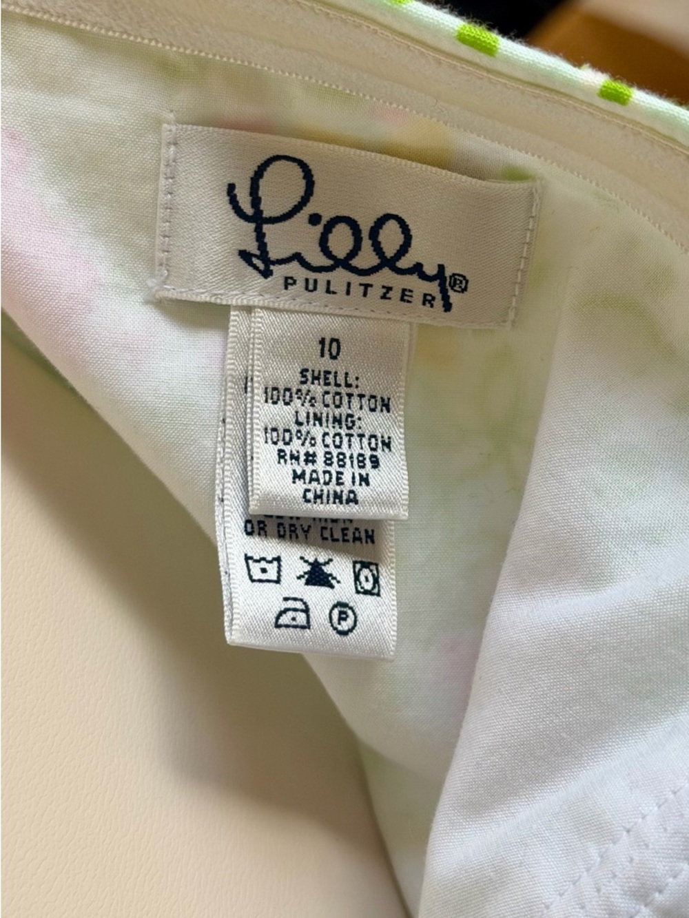 Vintage Lilly Pulitzer White & Pink Floral Swiss Dot Halter Dress - Size 10 - Picture 9 of 9